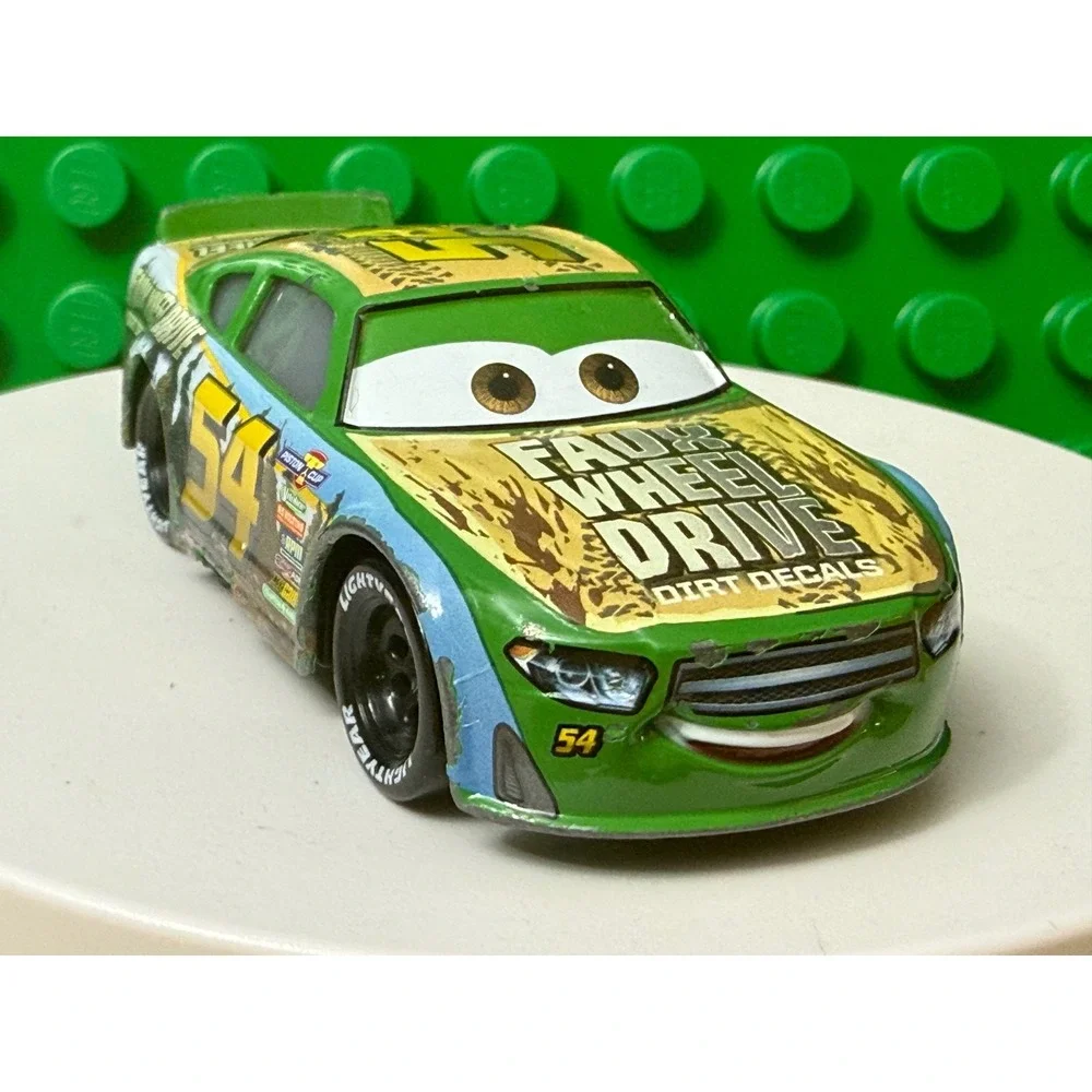 Disney Pixar Cars Herb Curbler 54 Faux Wheel Drive Dirt Decals Diecast Car